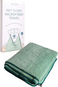 Two Tails Pet Company Pet N’ Dry Microfiber Bath Towel, Absorbent Dog Towels for Drying or Washing Paws, Faces, or Small Dogs, Soft and Lightweight, Fast Drying, Grooming Dog Supplies, Size Small