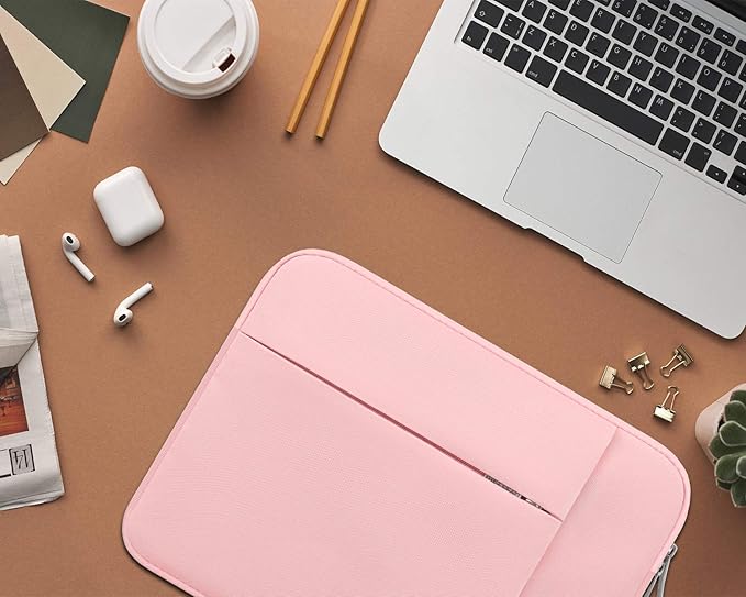 Lacdo Laptop Sleeve Case for 16 inch New MacBook Pro M4/M3/M2/M1 Pro/Max A3403 A3186 A2991 A2780 A2485 A2141 2024-2019 | 15 inch Microsoft Surface Laptop 7th Copilot+PC, 6 5 4 3 Computer Bag, Pink