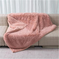 Wowchine Waterproof Pet Blanket Pink Calming Dog Blankets Fluffy Long Faux Fur Pet Throw Blankets for Couch Protector Love Bed Cover Washable(Pink,L)