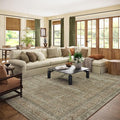 Washable Area Rugs for Living Room: 8x10 Bedroom Rug Boho Vintage Rugs Stain Resistant Non Slip Low Pile Lightweight Soft Carpets for Dining Room Kitchen Nursery Kids Room Farmhouse Living Room