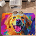 Golden Retriever Dog Food Mat for Floors Waterproof,Quick Dry Anti-Slip Dog Bowl Mats for Food and Water,Pet Feeding Mats,Pet Placemat for Messy Drinkers to Protect Floors,Pets Supplies 17.72×11.81in