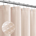 Gibelle Blush Pink Shower Curtain, Waffle Weave Textured Fabric Shower Curtain for Bathroom - Soft Cloth & Hotel Spa Luxury, Water Repellent, Machine Washable, 72X72, Blush Pink