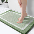 OLANLY Bathroom Rugs 24x16, Extra Soft and Absorbent Microfiber Bath Mat, Non-Slip, Machine Washable, Quick Dry Shaggy Bath Carpet, Suitable for Bathroom Floor, Tub, Shower (Small, (Sage Green)