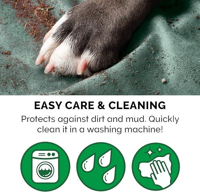 Furhaven Waterproof Throw Blanket for Dogs & Indoor Cats, Washable - Two-Tone Luxe Velvet Dog Blanket - Celadon Green, Small