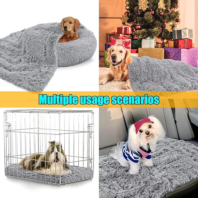 Petbuy Pet Dog Bed Blankets, Fluffy Fleece Dog Throw Blankets Sleep Mat,Soft Puppy Blankets Cat Kitten, S M L XL,Fuzzy Reversible Sherpa Blanket for Bed, Couch, Sofa, Travel,Washable & Lightweight