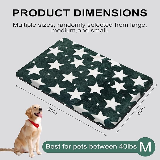 Wittop Washable Dog Bed Plush Orthopedic Outdoor Crate Mat with Non-Slip Bottom,Luxe Soft Kennel Pad for Pets, Cozy Cage Cushion & Pet Sleeping Mattress Large Sized,Medium,Small Dogs,30x20 inch,Green