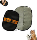 QISHENG - Pet Hair Removal Glove for Dogs & Cats,Reusable/Washable/Electrostatic Mitt for Furniture, Couch, Carpet, Car Seat&Clothing. Quick Cleaning Grooming Glove, 2Pcs