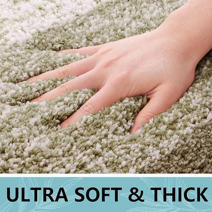 Arotive Microfiber Bathroom Rugs, Shaggy Soft and Absorbent Bath Rug, Non-Slip, Thick Plush Machine Washable Dry Bath Mats for Bathroom, Tub and Shower, 24x16, Coffee, Rectangular
