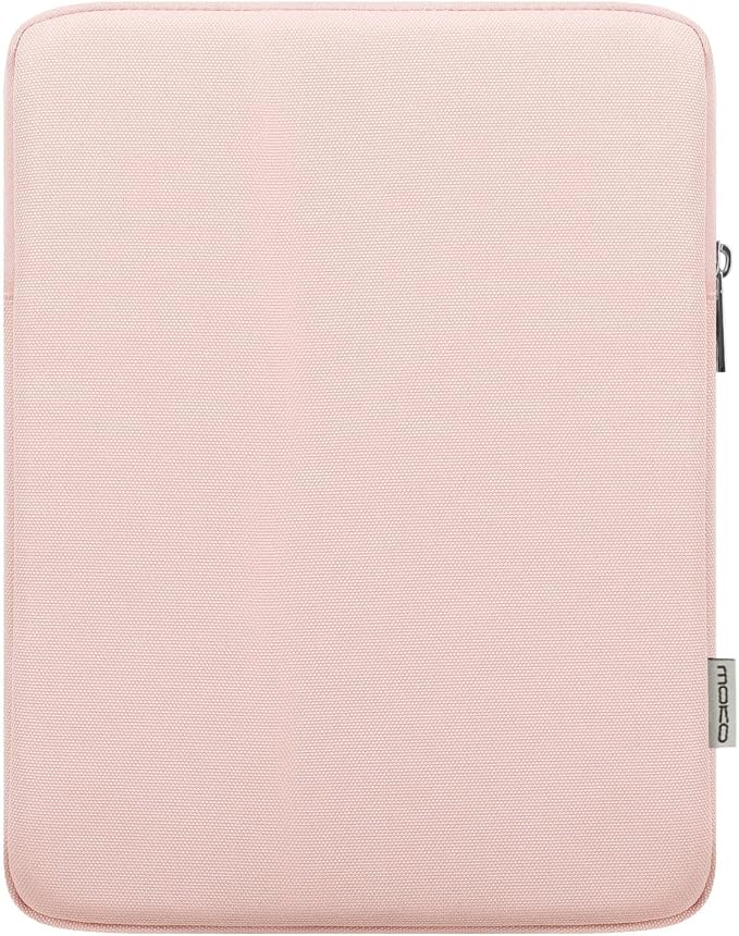 MoKo 7-8 Inch Tablet Sleeve Bag, Polyester Pouch Cover Case Fits iPad mini (A17 Pro) 8.3" 2024, iPad mini 6/5/4/3/2/1, Samsung Galaxy Tab S2 8.0, Tab A 8.0, ZenPad Z8s 7.9,Pink