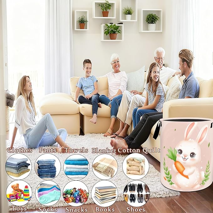VODRM Bald Eagle Mountain Laundry Basket, Dirty Collapsible Clothes Toy Organizer Hamper for Kids Adults, Oxford Cloth Waterproof Storage Bin for Bedroom Bathroom Patriotic Decor Gifts, 19.7"X15.7"