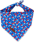 MR. CHUBBYFACE American Flag Dog Bandanas Boys Girls Reversible Triangle Bibs Scarf Accessories for Dogs Cats Pets