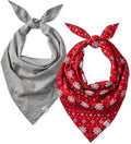 Pet Passion Bandit - The PET Bandana 100% Organic Cotton Pet Bandanas Clothes for Small, Medium, Large Dogs, 2-Pack Fair Isle, Medium/Large