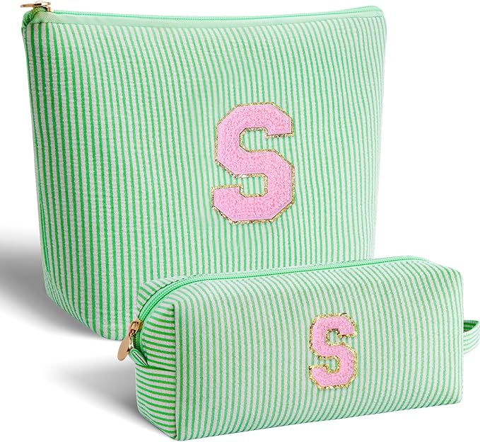 Btffitting Gifts for Girls Teens Kids - Birthday Gift for Daughter Sister Her,Travel Essentials,Teen Girl Essentials,Cute Trendy Stuff Makeup Bag Set Cosmetic Bag - Green,S