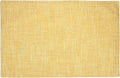 HARFINGTON 6pcs Linen Fabric Placemats 12" x 18" Polyester Rectangle Place Mats Machine Washable Heat Resistant Kitchen Table Mats for Outdoor Indoor Party Family Holiday, Gold