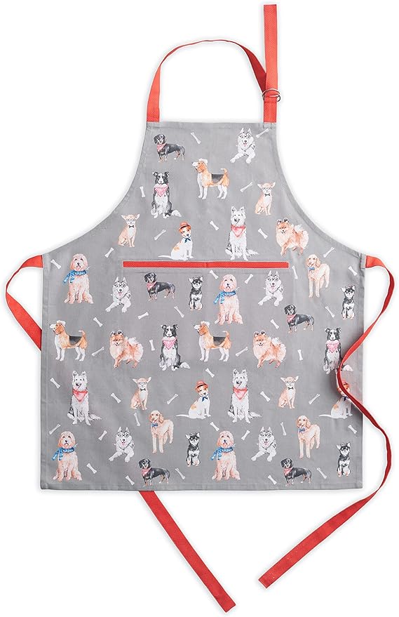 Maison d' Hermine 100% Cotton Apron for women with Pocket Kitchen Chef Apron for Men Cooking Gardening Server Waitress