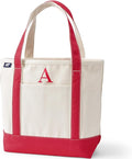 Lands' End Pre-Monogrammed Letter Canvas Tote Bag