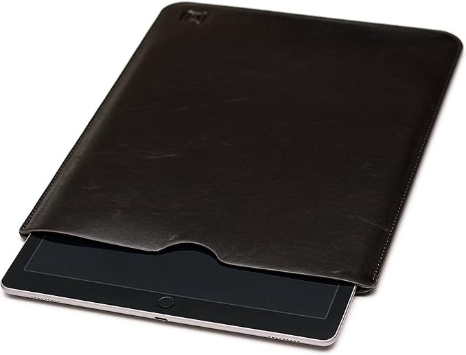 Dockem Executive Sleeve for iPad Air 5 (2022), Air 4 (2020), iPad Pro 11 (2022, 2021, 2020, 2018): Premium Synthetic/Vegan Leather Lined with Microfiber Felt: Slim, Slip-on Tablet Case [Dark Brown]