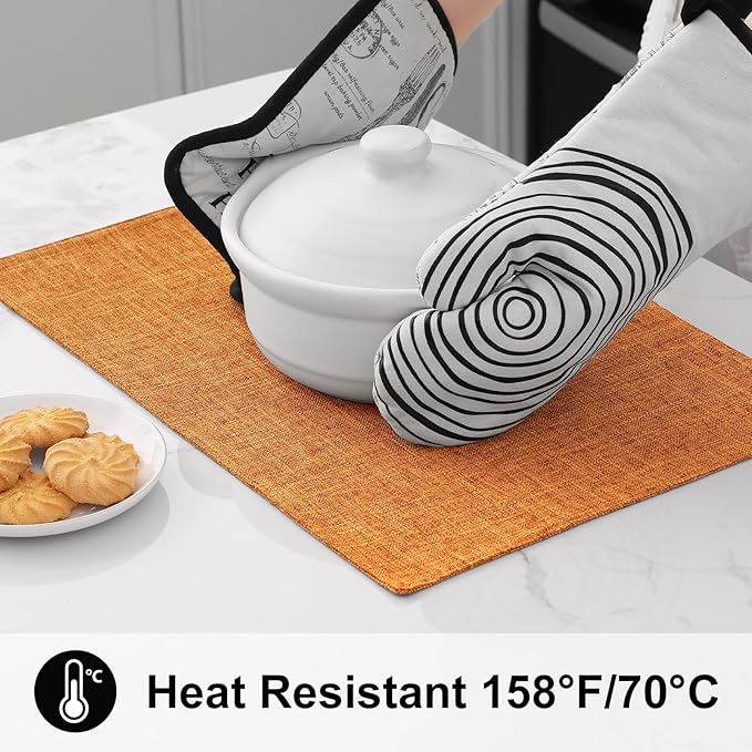homing Cotton Linen Placemats Set of 8, Cloth Washable Farmhouse Dining Table Mats for Indoors & Outdoors, Easy to Clean, Orange, 13 x 19 Inch