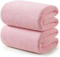 REDKISS 2 Pack Microfiber Extra Large Bath Sheets, 35 x 70 Inches, 670G, Super Soft and Absorbent, Quick Dry Pink Bath Towels, Perfect for Bathroom, Plush Shower Towels for Spa, Gym & Hotel
