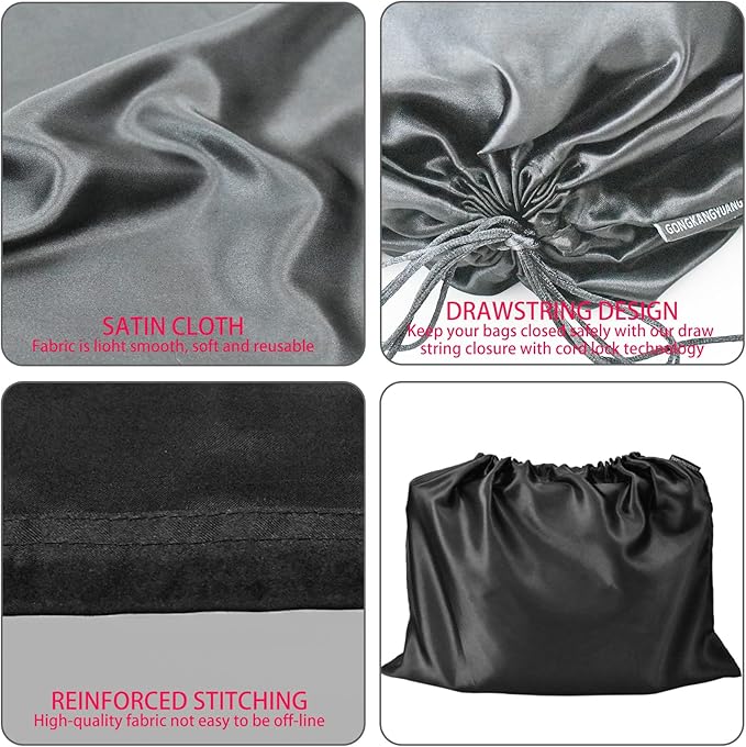 GONGKANGYUAN 30 Pack Dust Bags for Handbags Travel Storage Pouch, Silk Handbag Dust Cover Bags for Purses Pocketbooks Shoes Boots
