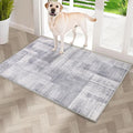 COMSLE Door Mat, Front Door Mat Indoor for Entrance Faux Wool Absorbent Non Slip Modern Throw Rug for Entryway Hallway Muddy Paws - Pet Friendly, 20x32 Inches,Gray Machine Washable
