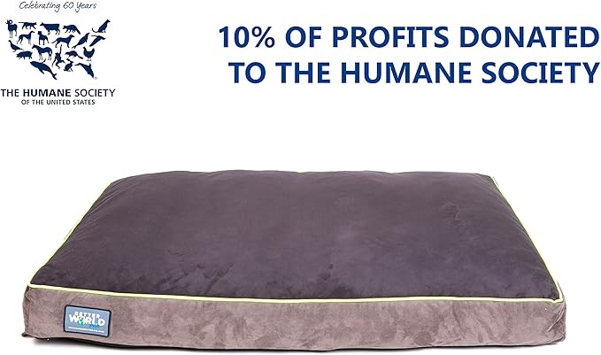 Better World Pets 5-inch Thick Orthopedic Dog Bed | Pure Premium Shredded Memory Foam Ideal for Aging Dogs | Waterproof Removable Washable Cover
