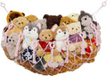 YKBU stuffed Animal Net or Hammock Macrame Toy Display Plush Toy Holder Ceiling Hanging Net for Stuffed Animal Storage -Light Pink,49"W