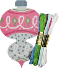 Howie's Needlepoint Needlepoint Kits, 18CT Printed Embroidery Pattern Starter Kits, Stamped Patterns Canvas Kits(Pink&Green Gourd,3.2x5.2inch)