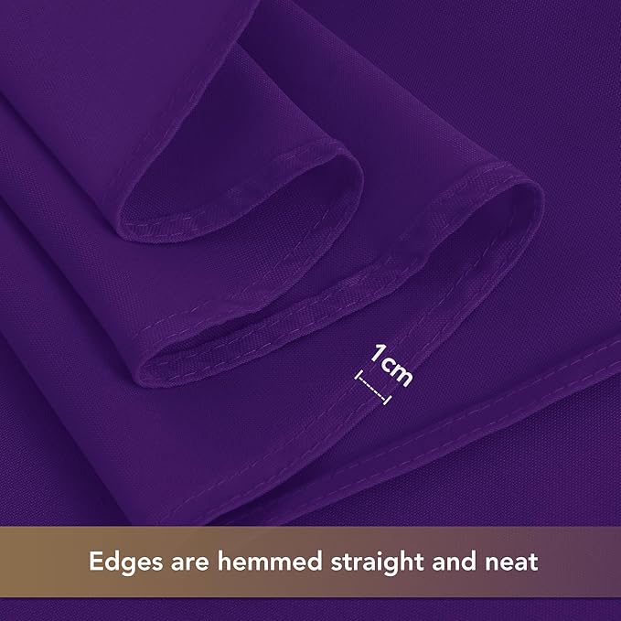sancua Rectangle Tablecloths for 8 Foot Tables, 6 Pack - Washable Polyester Fabric Table Cloth for Halloween Party Wedding Birthday Banquet Reception, 60x120 Inch, Purple