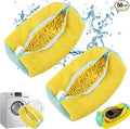 Hynhsun Shoe Washing Machine Bag,Shoe Laundry Bags for Sneakers, Reusable Shoe Cleaning Bag for All Shoe Sizes,Adjustable laundry bag for washing machine for 360°,2Pcs, Yellow