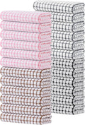 Kitinjoy Cotton 24 Pack Terry Kitchen Towels, 16 x 25 Inches Super Soft and Absorbent Dish Towels, Quick Drying Hand Towels for Kitchen Drying, Mix Color