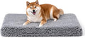 PELZIN Stoutwool 4" Indestructible Dog Bed - Orthopedic Chew Proof Dog Crate Pad - Fluffy Kennel Mat for Aggressive Chewers - Ideal for Medium Breeds & Fits 30-Inch Crate - 29"x18", Charcoal