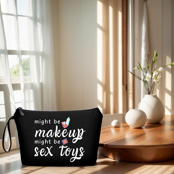 ARIOSEY Funny Gifts for Friends, Unique Women's Makeup Bag, Travel Cosmetic Bag