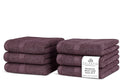 Villa Celestia 100% Cotton Wash Cloth for face & Body Set of 6, (12 x 12 inches) Sustainable, Soft, Highly Absorbent, Combed Cotton Wash Cloths Pack of 6 for Hotels, Spa, Bathroom, Dorm, Burgandy