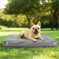 Sytopia 30" Outdoor Indestructible Canvas Dog Bed – Ultra-Durable, Waterproof, Washable, Removable Cover – Comfort for Medium Dogs – Perfect for Patio, Crate, or Adventure (Light Grey)
