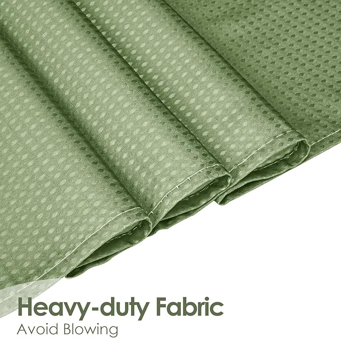MitoVilla Sage Green Ombre Waffle Fabric Shower Curtain, Modern Waffle Weave Textured Shower Curtains for Luxury Rustic Bathroom Decor, Vintage Weighted Bathroom Shower Curtain, 72 x 72