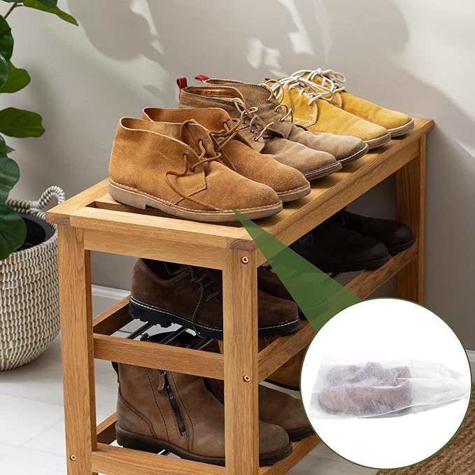 200 PCS Dust Proof Shoe Bag Non Woven Dust Bags Drawstring Storage Bag Breathable Dust Bags with Rope Non Woven Fabric Handbag Portable Storage Organizer for Men Women Handbag Purse Shoes-19x12 Inch