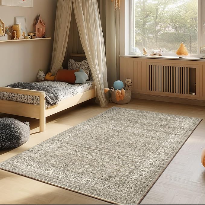 3x5 Washable Area Rugs for Entryway: Door Mat Indoor Entrance Throw Rug Stain Resistant Non Slip Low Pile Soft Carpet for Kitchen Front Door Indoor Entrance Entry Bedroom