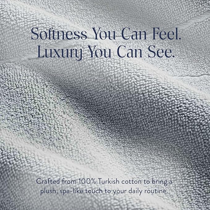 Brooklinen Super-Plush Turkish Cotton Hand Towels - Set of 2 - Cotton, 820 GSM, Highly Absorbent, Machine Washable, Perfect for Home & Bathroom (20" x 30", Smoke Grey)