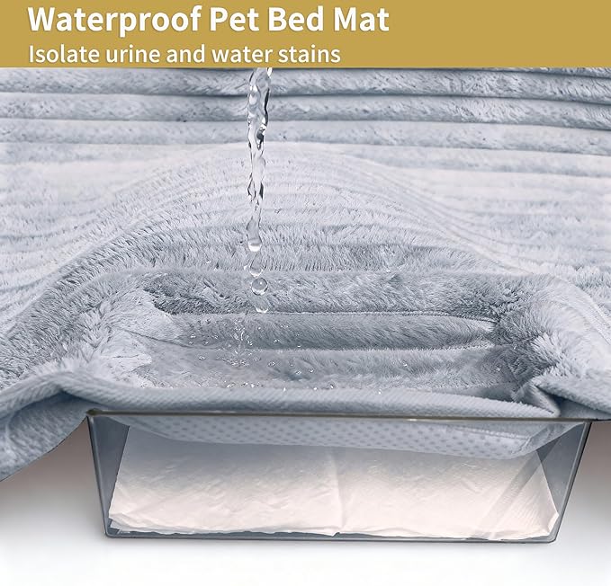 HMOCK Backseat Dog Bed for Car Back Seat, Dog Mat for Car Backseat Pet Bed Mat, Non-Slip Travel Pet Mat, Fit for Backseat Extenders and Trucks Suvs (Grey, 27.5x55 Inch)