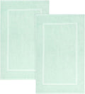 ELITE Emporium Home Collection 2-Piece Cotton Bathroom Mat Set, 21" x 34" - 100% Cotton, Absorbent, Quick-Dry, Bath Towel Mats for Floor, Cool Mint [Not a Bathroom Rug]