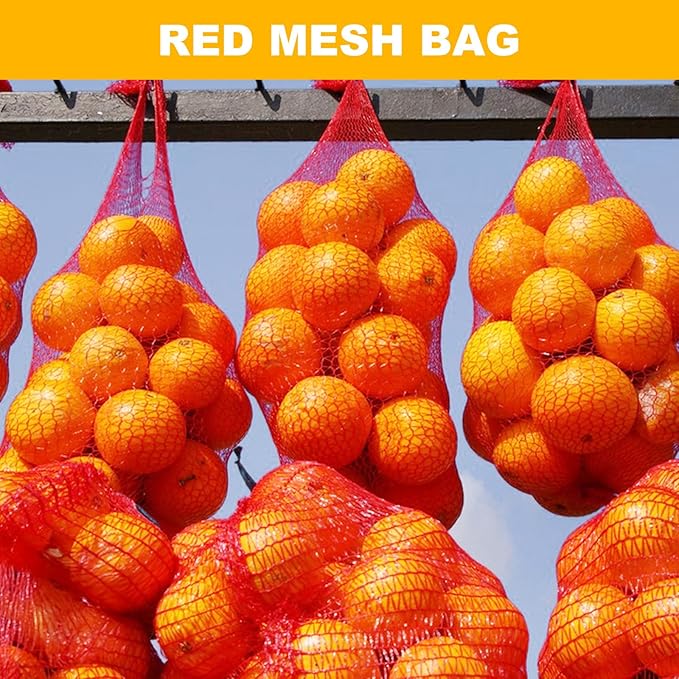 400 Pcs Reusable Mesh Produce Bags, Onion Fruits Net Bags and Seafood Boil Bag for Crab Clam Crawfish, Mesh Storage Bag for Grocery Shopping Storage of Fruits Vegetable Seafood Garden Produce,3 Sizes