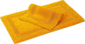 C23 Luxury 2200 GSM Heavyweight Bath Mat Pack of 2 Tufted Cotton 20"x32" & 16"x24" Mustard Yellow Thick & Plush Bathroom Rugs Ultra-Absorbent, Quick Dry, Anti-Slip Natural Latex Back, Machine Washable