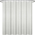 ggaimwf 72x96 Inch Solid Color Shower Curtain for Bathroom Waffle Bath Water Resistant Fabric Curtains Beige Modern Thick Shower Stall Curtain with Metal Hooks