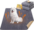 Dog Crate Mat, 2 Pack 36"×36" Flannel Washable Pet Mat for Dogs and Cats, Non-Slip Pet Pad for Kennel Training, Absorbs Urine and Waterproof Pad for Sofa Bed Crate Kennel Car Seat Floor（Gray）