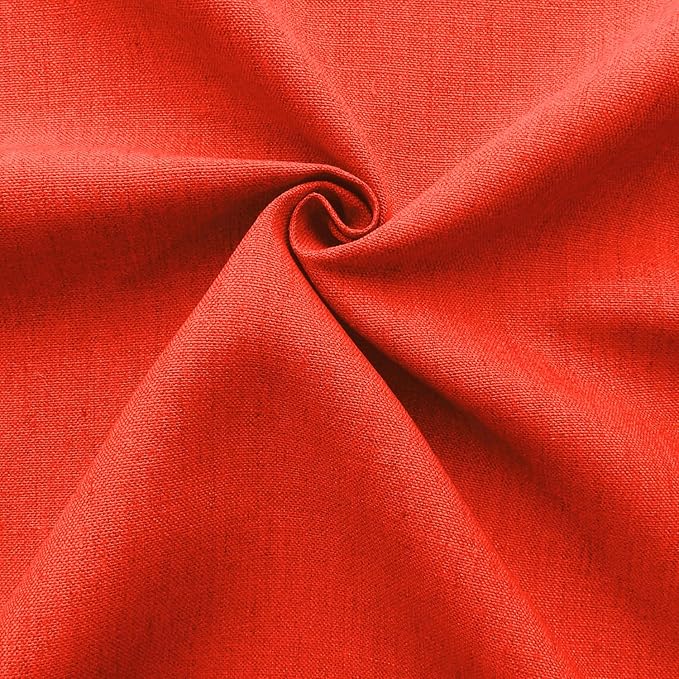 Barcelonetta | Linen Fabric | Natural Linen Cloth | Embroidery, Sewing | Soft, Breathable | 55" Wide | 70% Linen, 30% Rayon | Hemp, Jute, Needlework, Lining (Rust, 5 Yard)