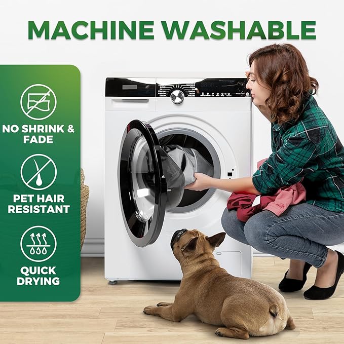 Waterproof Dog Bed Cover Replacement Washable, Easy to Clean, Pet Hair Resistant, Heavy Duty Oxford, Zipper Closure, Indoor/Outdoor Use, Fits 44 Inch Dog Crate - Extra Large XL - 44"x 32"x 3" - Grey