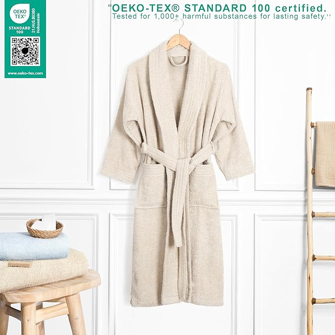 American Soft Linen Women’s 100% Cotton Terry Bathrobe – Soft, Absorbent, Quick Dry Turkish Robes for Women Quality Housecoat