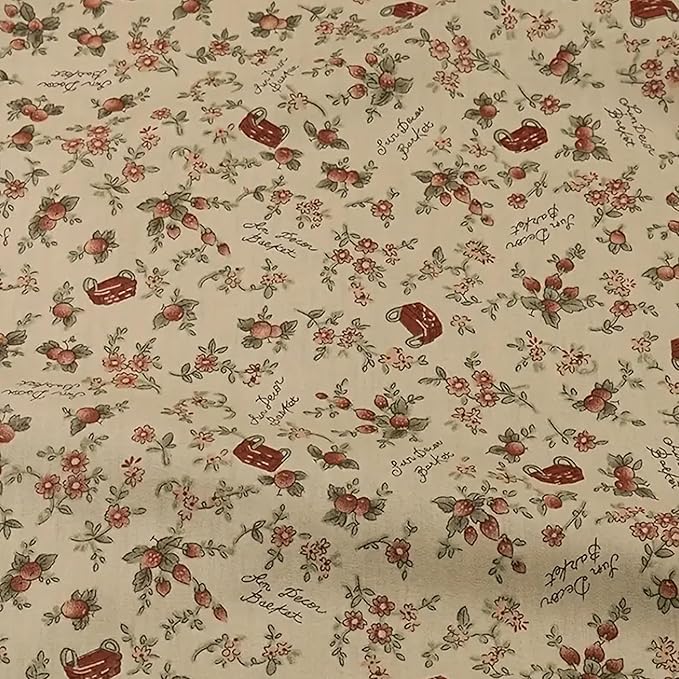 Hanjunzhao 14 Fat Quarters Bundles 18x22 inch - Pre-Cut Cotton Quilting Fabric Squares -Floral Print Quarter Yard Fabric - for Sewing, Quilting, Patchwork, and DIY Crafts - Coffee Series
