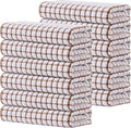 Kitinjoy Cotton 12 Pack Terry Kitchen Towels, 16 x 25 Inches Super Soft and Absorbent Dish Towels, Quick Drying Hand Towels for Kitchen Drying, Brown